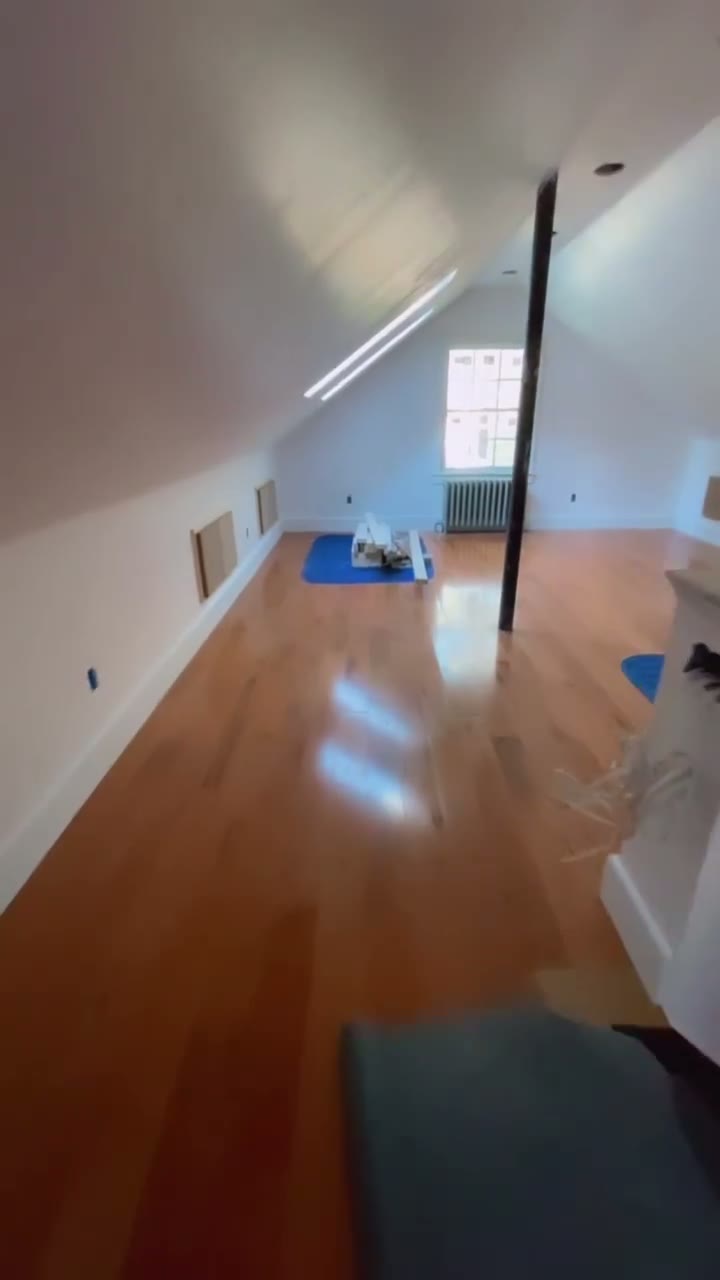 Walkthrough of the finished attic space
