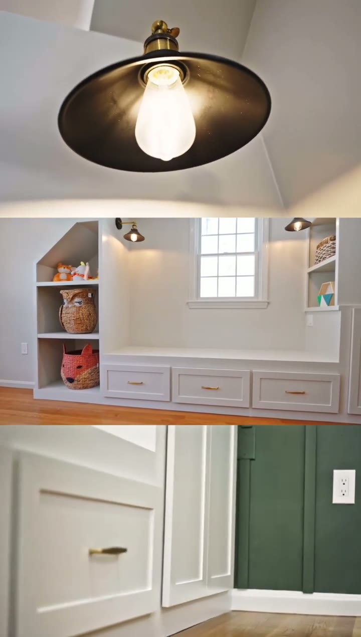 Walkthrough of the finished nursery built-in